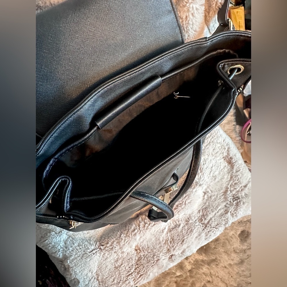 Faux Leather Backpack School Bag Student Backpack Women Travel bag Black Mini - Picture 6 of 16